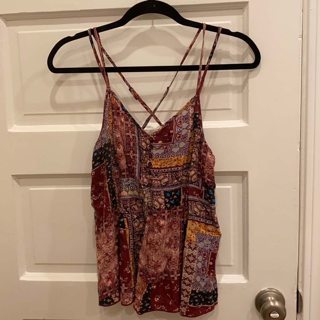 Patchwork Strappy Tank